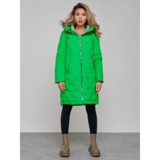 Coat insulated winter female, size 42, green color