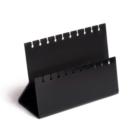 Sting for earrings for 10 pairs, 2 rows, 15.5 × 6.5 × 11.5, 2 mm in protective film, color black-1