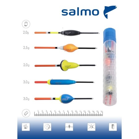 Floats polyurethane. Salmo pu standing water in a 5pcs tube. Kit