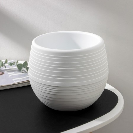 Flower pot "Japan", 2 l, white color-1