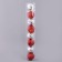 Set of balls plastic D-6 cm, 8 pcs "bumps and shine" silver red
