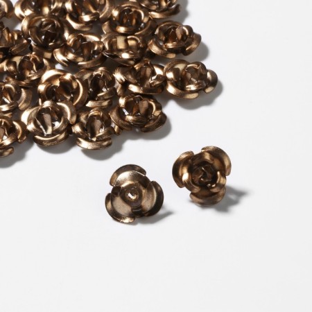 Busina "Rose", set of 30 pcs., 8 mm, brown color-1