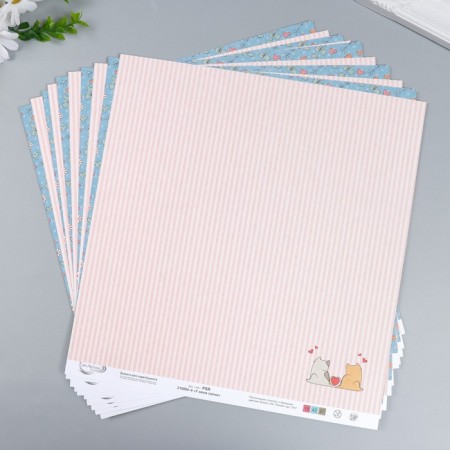 Scrapbooking paper "I have paws No. 4" 190 g/sq.m 30.5 x 30.5 cm