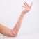 Carnival accessory- transparent gloves, pink color