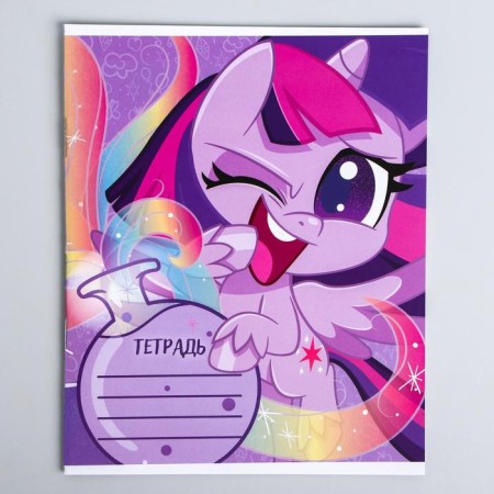 Notebook in a cage 12 sheets, 5 types of mix, cover coated cardboard, my little pony-4