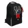 School backpack, 38 x 29 x 16 cm, Grizzly, ergonomic back, + keychain, black
