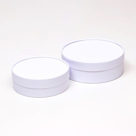 Box - tube 2 in 1, low with a dull cover "White", 21 x 7 - 18 x 6 cm-1