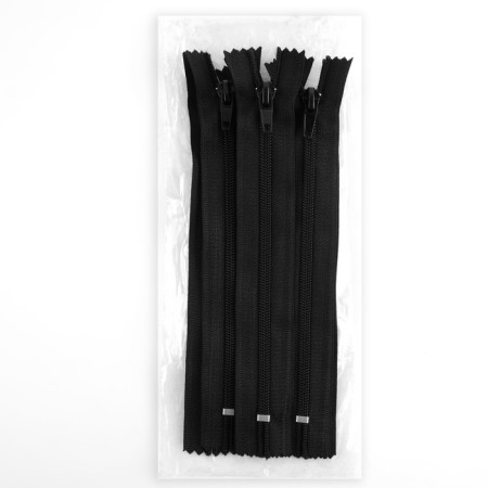 Lightning "Spiral", No. 5, non -proceeding, castle machine, 18 cm, black color-2