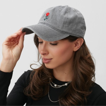 Women's cap "rose" Minaku, col. Gray, rr 58