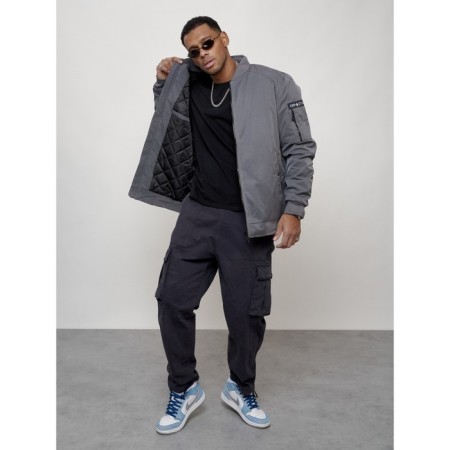 Male bomber, size 50, gray color-11