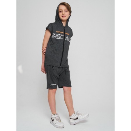Sports suit for a boy, height 170 cm, gray color-3