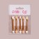 A set of applicators for shadows, bilateral, 5 pcs, 6.5 cm, golden color