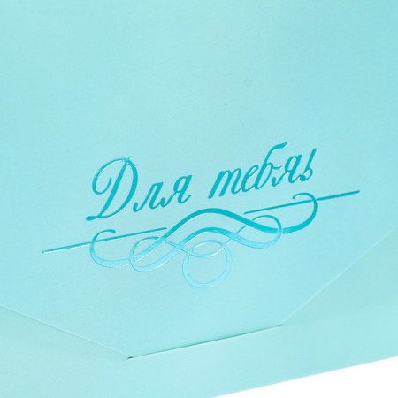 Envenue for money "for you!" Soft Tach, embossing, blue, 9x19 cm-4