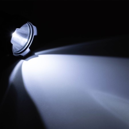 Manual battery flashlight, 800 mAh, 3 watts, LED, 3 modes, USB-4