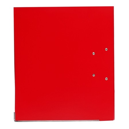 A4, 50 mm, calligrata, PVC, embossing "flax", metal edging, pocket for a spine, assembled, red, mix-2