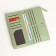Women's wallet on magnets, green color