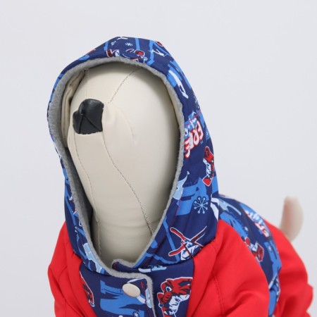 Zimovye jumpsuit for animals "Skier", M (DS 24-26, Osh 26-28, OG 36-38 cm), Mix-4