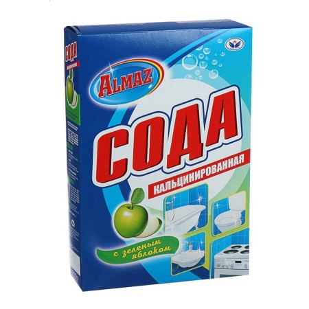 Calcinated soda almaz, green apple, 600 grams