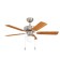 Ceiling fan with CADIZ lamp, 1x40W, E27, steel, nickel, glass, white
