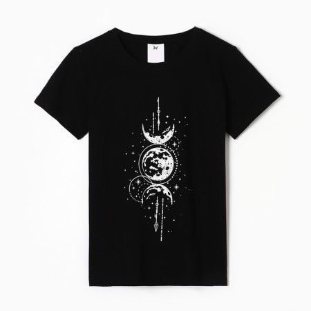 Women's T -shirt "Moon", Black color, size 48