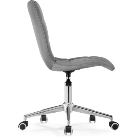 Computer chair ATV metal/velor, chrome/dark gray 42x57x86 cm-1