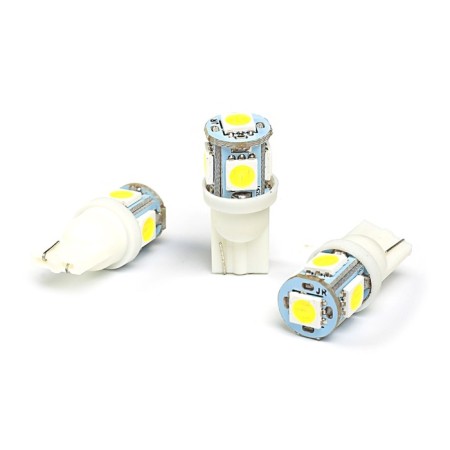 LED lamp KS, T10, W2.1-9.5D, 12 V, white, 5 SMD, b/basement