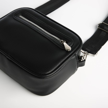 Women's bag over the shoulder, Textura, small size, black color-3