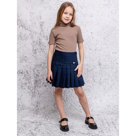 Turtleneck for girls, height 140 cm, beige color-3
