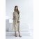 Essential bathrobe, multilayer muslin, size L, beige color