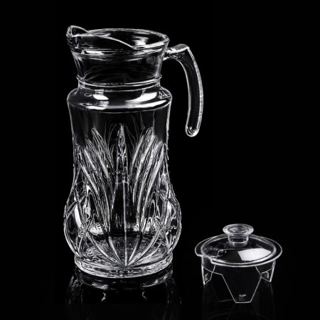 Kuvshin "Leah", 1.6 l, 17 × 12.5 × 25.5 cm, glass, transparent-3