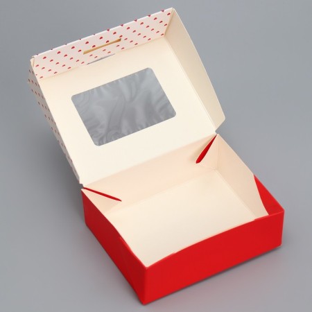Confectionery packaging, a box with lamination "with love", 10 x 8 x 3.5 cm-2