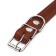 Leather collar on synthetic winterizer, 56 x 2.5 cm, Osh 35-45 cm, brown
