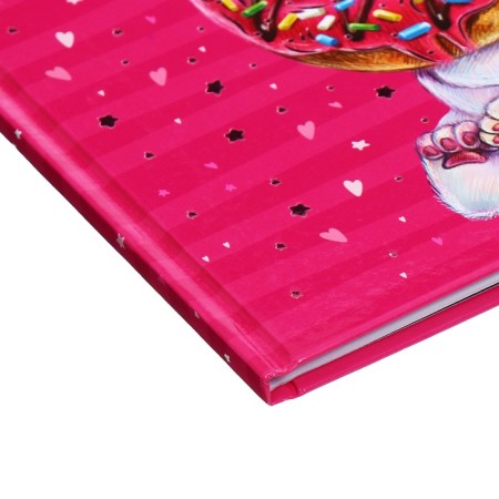 Diary for grades 1-4, 48 sheets "cat", hard cover, glossy lamination, foil embossing-2