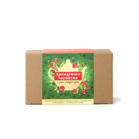 Gift set of "Fragrant tea drinking", tea 2 pcs x 50g., Mug 2 pcs.-6