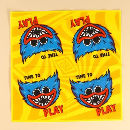 Paper napkins "Haggi Waggi", 33x33 cm, 20 pieces, 3 strata, monster-6