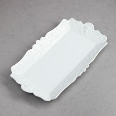 Блюдо Veronica Rectangular, белое, фарфор, Иран-2