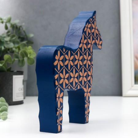 Souvenir MDF "Flowers on blue" 18x16.5 cm-3