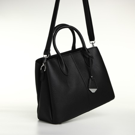 Women's bag on magnet Textura, average size, black color-4