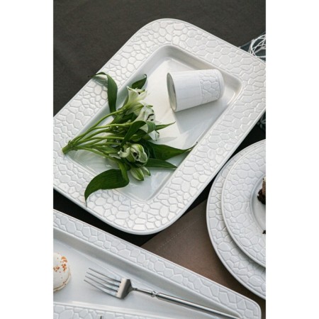 Porcelain rectangular magistro rodos, 35.7 × 25.6 × 3.1 cm, white color-7