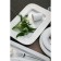 Porcelain rectangular magistro rodos, 35.7 × 25.6 × 3.1 cm, white color