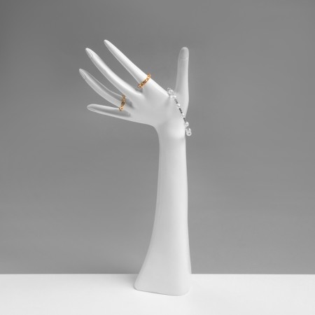 Stand for jewelry "Hand", 12 × 6 × 31.5 cm, white color-2