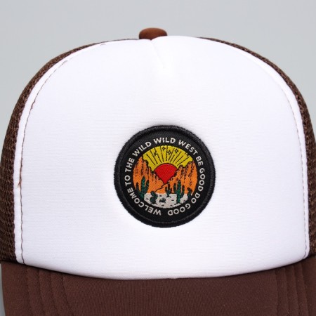 Baby cap for a boy Wild West, brown color, rr 52-54, 5-7 years old-9