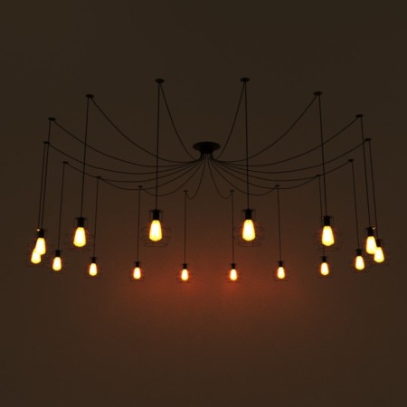Lamp "Spider" 16he27 40W Black Bayerlux-34