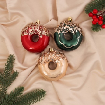 Jewelry decoration "Donut Cole" (set 3 pcs) D-9 cm, mix