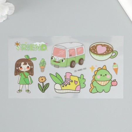 Plastic sticker "Child" mix set 6 sheets and blade1,5x16.5 cm-8