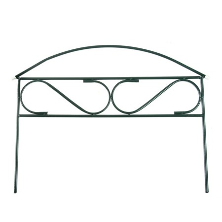 Decorative fence, 37 × 325 cm, 5 sections, metal, green, "narrow mini", Greengo-7