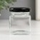 Bank for candles glass with a cover "Four faces" Transparent 50 ml 4.5x4x5.5 cm