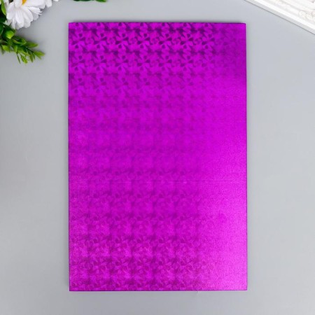 Foamiran hologram "purple" 1.8 mm set 5 sheets 20x30 cm-3