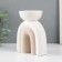 Ceramics candlestick for 1 candle "Medusa" sand-white 11.7x8x15 cm