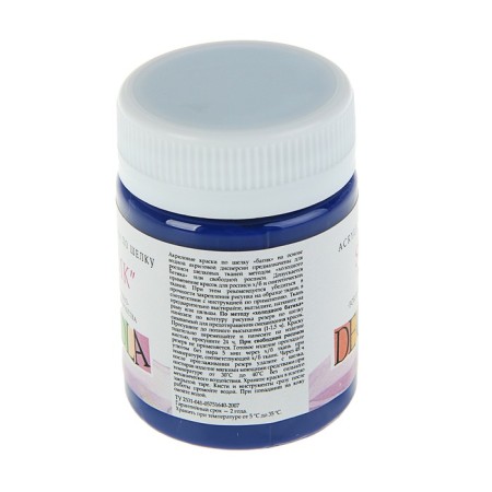 Silk paint "Batik", bank 50 ml, ZHK Decola, blue dark 4428517 (water -based acrylic)-1